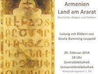 Plakat zur Lesung Armenien - Land am Ararat Plakat zur Lesung Armenien - Land am Ararat