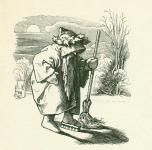 Herr Winter beim Glätten des Eises. Aus: Herr Winter. Münchener Bilderbogen Nr. 5 (1. Jahrgang, 1848) Herr Winter beim Glätten des Eises