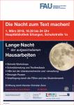 Lange Nacht der aufgeschobenen Hausarbeiten 2018 Plakat mit einem Vollmond