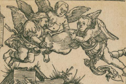 Ausschnitt aus: Albrecht Dürer: Marienleben. Die Anbetung der Könige. Um 1503/4. Sammlung Langlotz 16. UBR. Ausschnitt aus: Albrecht Dürer: Marienleben
