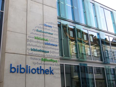 Fassade des zweiten Bauabschnitts der Teilbibliothek 4, UB Bamberg