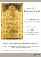 Plakat zur Lesung Armenien - Land am Ararat
