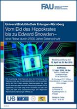 Ausstellungsplakat: Vom Eid des Hippokrates bis Edward Snowden