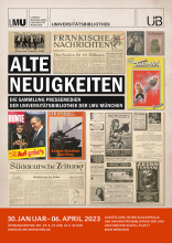 Plakat der Ausstellung Alte Neuigkeiten
