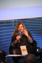 Bild von Sibylle Lewitscharoff auf der Frankfurter Buchmesse 2011