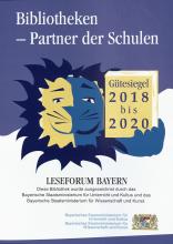 Logo des Gütesiegels "Bibliotheken - Partner der Schulen"
