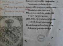 Wappen-Exlibris von Christoph Gewold und handschriftliche Marginalien Aventins