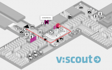 Screenshot der virtuellen Rauminformationssystems VScout der Firma ArTec