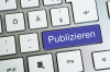 Computertastatur mit einer Taste "Publizieren"