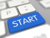 Computertastatur mit Start-Button